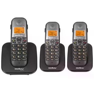 Imagem de Kit Telefone Sem Fio Ts 5120 + 2 Ramal Ts 5121 Intelbras