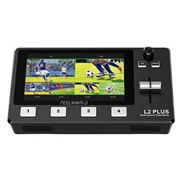 Imagem de FEELWORLD L2 Plus Multi-Camera Video Mixer Switcher com 5,5" LCD Touch Screen Controle PTZ Chave Croma Embutida Chave Croma e Logo Overlay USB3.0 Live Streaming