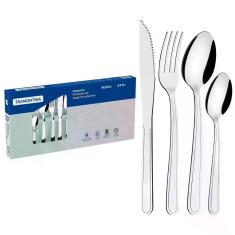 Faqueiro tramontina buzios inox 24 peças, Inox, 24