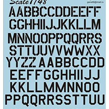 Imagem de Adesivo para letras e números de estêncil padrão USAF 48-005
