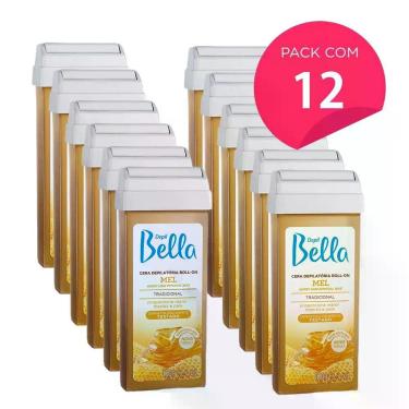 Imagem de Kit 12 Cera Depilatória Roll On Depil Bella Mel Refil 100g