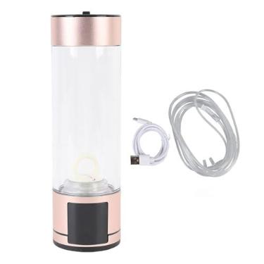 Imagem de Garrafa Geradora de água de Hidrogênio de 400ml, Máquina Portátil de Ionizador de Hidrogênio para Uso Diário Em Viagem (Ouro)
