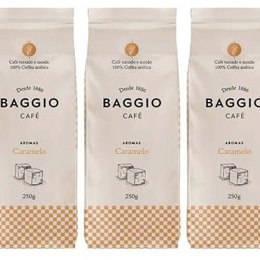 Imagem de KIT 3 unid. Café Torrado e Moído Aroma de Caramelo Baggio Café 250g