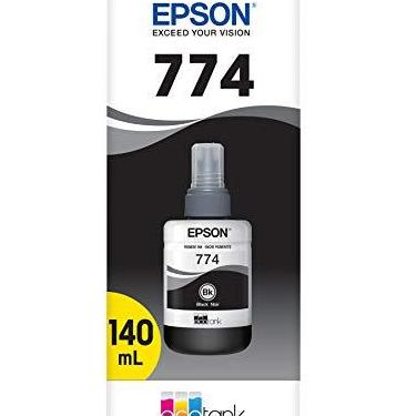 Imagem de Epson Garrafa de tinta 774 EcoTank de alta capacidade preta (T774120-S) Funciona com EcoTank ET-4550, ET-3600, ET-16500