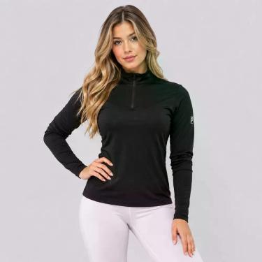 Imagem de Blusão ML Fila Sky Run Feminina Preta, P
