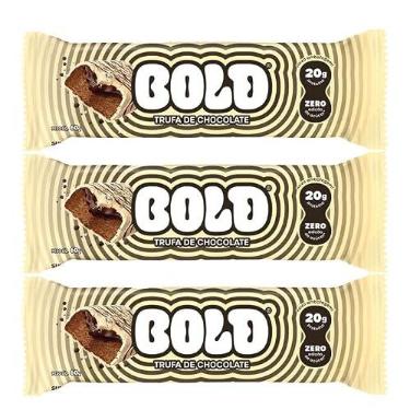 Imagem de Bold Barra de Proteína Trufa de Chocolate contendo 3 unidades de 60g cada
