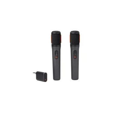 Imagem de Microfone Sem Fio JBL PartyBox Wireless Mic, Kit com 2 Unidades, Conexão UHF - 28913769