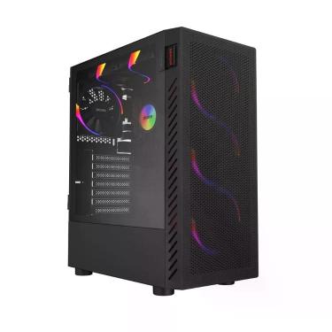 Imagem de Gabinete Gamer Bolter Black Vulcan - Lateral Em Vidro -...