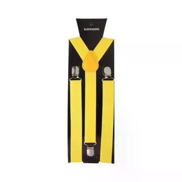 Imagem de Suspensórios Masculinos De Cor Sólida Com Alças Para Calças, Camisas, 
