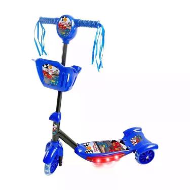 Imagem de Brinquedo Infantil Patinete Scooter 3 Rodas Com Cesta Luz - DM Radical