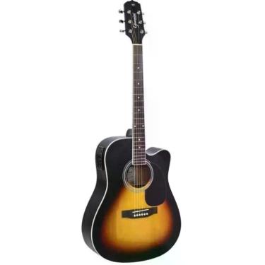 Imagem de Violão Giannini Gdc1 Ceq Eletroacústico Aço Vintage Sunburst Satin [f002]