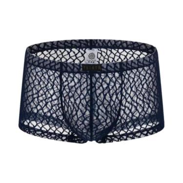 Imagem de Cuecas Boxer Transparentes De Renda Sexy Para Homens Com Bolsa U Respi