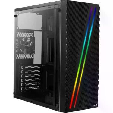 Imagem de Gabinete Gamer Aerocool Streak Preto Rgb Lateral Acrílico