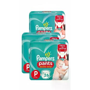 Imagem de Kit 3 Pacotes Fraldas Bebê P 78 Unidades - Congratulations Store
