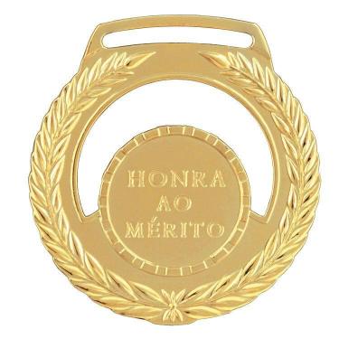 Imagem de Kit Com 10 Medalhas Vitória Honra ao Mérito 51000 55MM Com Fita, Ouro