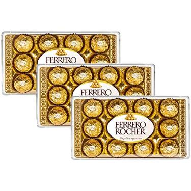 Imagem de Kit 3 Caixas Bombom Ferrero Rocher 12 Unidades Presente 150g