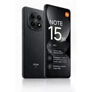 Imagem de Redmi Note 15 5G 8GB RAM, 256GB Black Global - Oferta - Xiaomi, 256