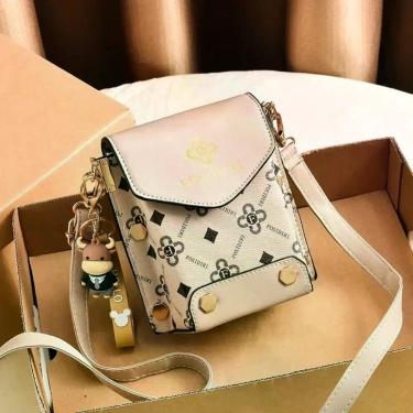 Imagem de Mini Bag Feminina Transversal Luxuosa Carteira + Chaveiro - Alwy, Bran