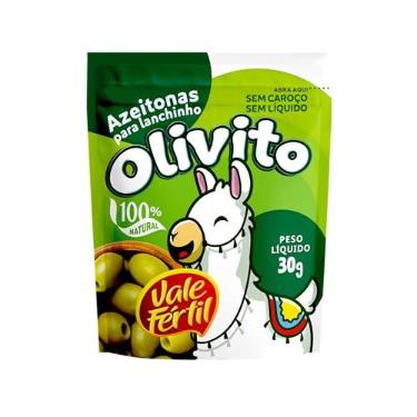 Imagem de Snack de Azeitonas Verdes sem Caroço Infantil Olivito, 30g | Sachê