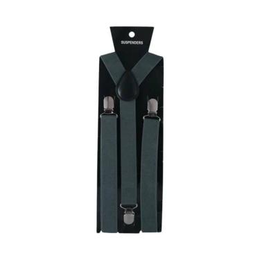 Imagem de Suspensórios Masculinos De Cor Sólida Com Alças Para Calças, Camisas, 