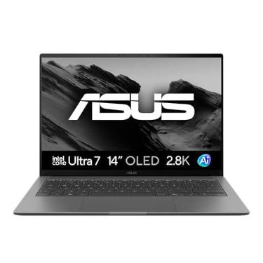 Imagem de Notebook ASUS Zenbook S14, Intel Core Ultra 7, 16 GB, 512 GB, W11 Home, 14" OLED, Antrim Gray - UX5406AA-SU308W