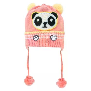 Imagem de Touca Gorro Infantil Salmão Panda Tamanho único