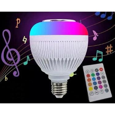 Imagem de Lâmpada Luz Led Bluetooth Música + Controle