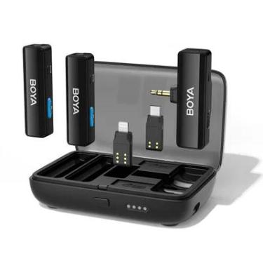 Imagem de Microfone de Lapela, sem fio, Boya, Link para iPhone, Android e DSLR
