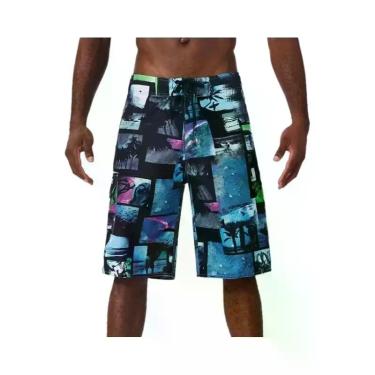 Imagem de Bermuda Masculina Estampada Para Natação, Surf, Praia E Corrida, Moda 