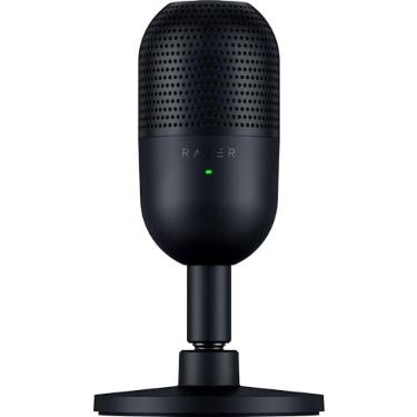 Imagem de Razer Mini microfone USB Seiren V3: microfone condensador - padrão de captação supercardioide - Sensor de toque para mudo com indicador LED - Amortecedor - Ultra compacto - PC, Discord, OBS Studio,