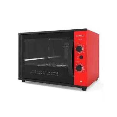 Imagem de Forno Elétrico de Bancada Nardelli Top 60 60L com Timer Grill Vermelho 110V