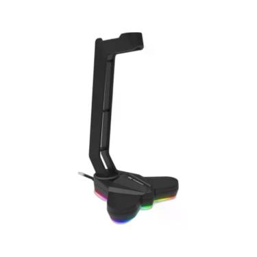 Imagem de Suporte para Headset Vickers Iluminação LED RGB Dinâmica com 12 Efeitos Preto Fortrek