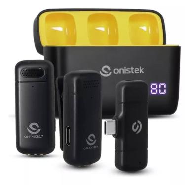Imagem de Microfone Lapela Celular Sem Fio Bateria Profissional Usb -  Onistek