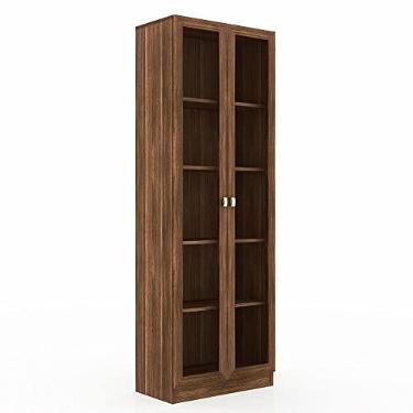 Imagem de Armário Alto 2 Portas de Vidro ME4115 Tecno Mobili Nogal