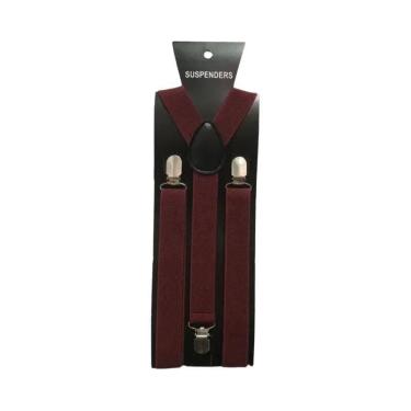 Imagem de Suspensórios Masculinos De Cor Sólida Com Alças Para Calças, Camisas, 