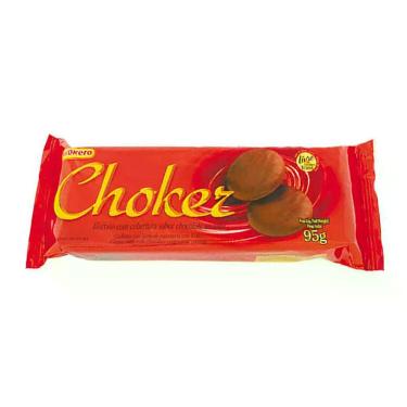 Imagem de Biscoito Choker Cobertura Chocolate Ao Leite 95g - Krokero