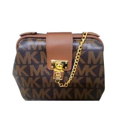 Imagem de BOLSA BAU FEMININA "REPLICA" PRETA COM CARAMELO LINDISSIMA, elegante sofisticada super tendência, confeccionada em corino. Primeira Linha,