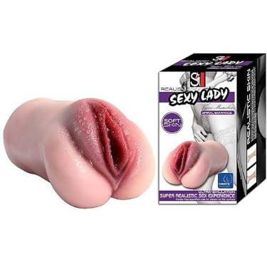 Imagem de Masturbador Masculino Vagina Artificial com Textura Interna Realista em Cyberskin Macio - Prazer Intenso e Discreto