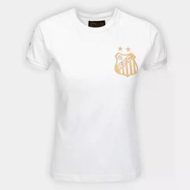 Imagem de Camisa Santos Pelé Athleta Comemorativa 1000 Gols Feminina, Branco, P