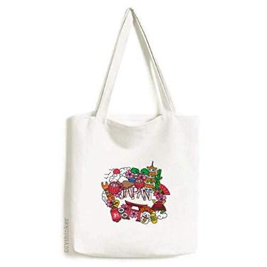 Imagem de Lucky Cat Sakura Japão, bolsa de compras, casual, de bambu