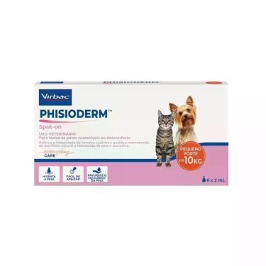 Imagem de Phisioderm Spot On 2ml 6 Pipetas Cães Ate 10kg - Virbac