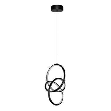 Imagem de Pendente LED Onda Bivolt 24W 3.000K Preto