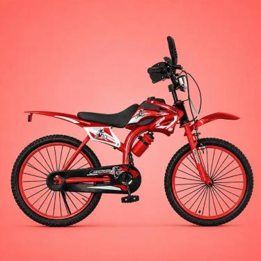 Imagem de Bicicleta Infantil Motocross Aro 16 Azul 4 a 8 Anos LED + Pneu Grosso
