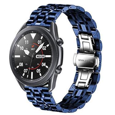 Imagem de SPINYE Pulseira compatível com Galaxy Watch de 46 mm/Galaxy 3 de 45 mm, pulseira de substituição de aço inoxidável sólido de 22 mm para Samsung Gear S3 Frontier/Classic/Moto 360 2ª geração de 46 mm
