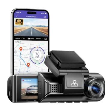 Imagem de Câmera Veicular M550 Pro 4K 1080p Dash Cam 2 Canais, Frente e Traseira, Tela LCD de 3.18", Visão Noturna, Detecção de Movimento, Wi-Fi Integrado, Gravação de Alta Performance