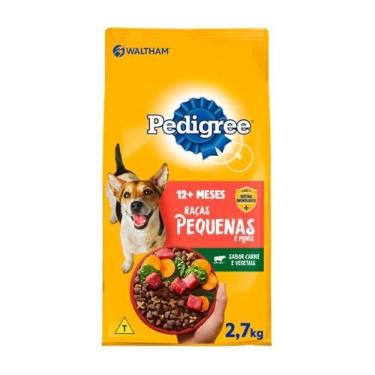 Imagem de PEDIGREE Ração Carne e Vegetais Cães Adultos Raças Pequenas e Minis 2,7 kg