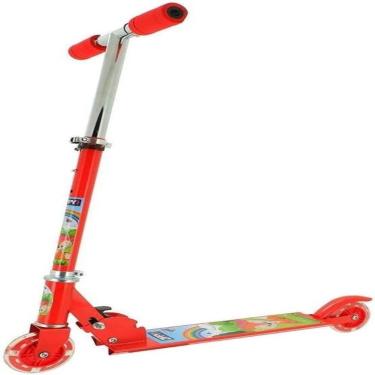 Imagem de Patinete Infantil Dobravel Altura Ajustavel 2 Rodas Raposinha Meninas