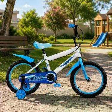 Imagem de Bicicleta Infantil Aro 16 com Rodinha Removível - Branca - UNITOYS