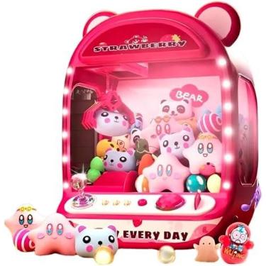 Imagem de Mini Máquina de Pegar Bichinhos de Brinquedo Pink , Pelúcia , Com Bichinho, Bolinha, Bicho de Pelucia Infantil, Urso, Ursinhos, Modelo Grande, Com USB
