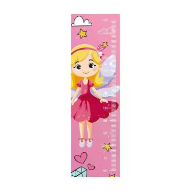 Imagem de Adesivo Régua De Crescimento Infantil Fada Pink 133 X 40cm Pink